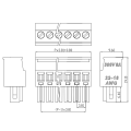 3.81MM pitch guide rail type male and female plug-in terminals